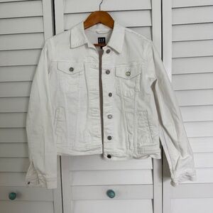 Gap White Denim Jean Jacket - size medium